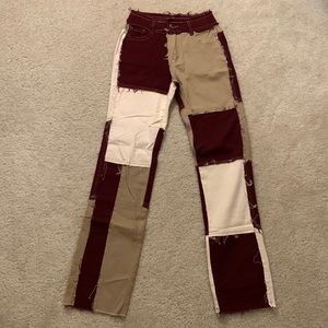 High-rise distressed jean